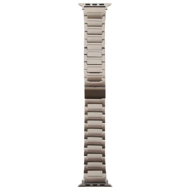 For Apple Watch 42mm / 41mm / 40mm / 38mm I-Shaped Folding Magnetic Buckle Metal Watch Band(Titanium Color) by bashfashion
