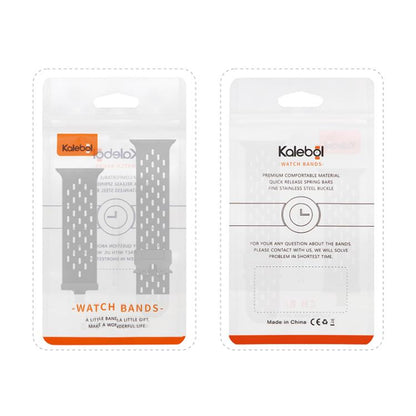 For Apple Watch 46mm / 49mm / 45mm / 44mm Kalebol Mesh Umbrella Buckle Silicone Watch Strap(Blue Grey) by Kalebol