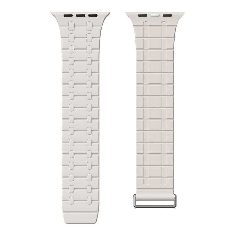 For Apple Watch 46mm / 49mm / 45mm / 44mm Kalebol Magnetic Silicone Watch Strap(Starlight) by Kalebol