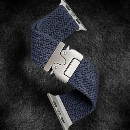 For Apple Watch 46mm / 49mm / 45mm / 44mm Kalebol Wide Umbrella Braided Strap(Dark Blue) by Kalebol
