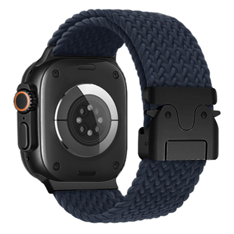 For Apple Watch 46mm / 49mm / 45mm / 44mm Kalebol Wide Umbrella Braided Strap(Midnight Blue) by Kalebol