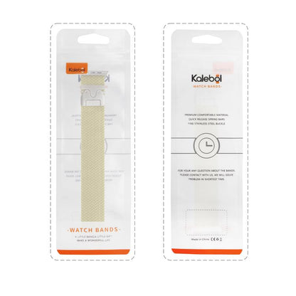 For Apple Watch 46mm / 49mm / 45mm / 44mm Kalebol Wide Umbrella Braided Strap(Yellow Green) by Kalebol