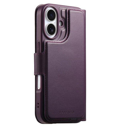 For iPhone 17 CaseNeo Finger Grip Strap MagSafe Leather Phone Case(Purple) by CaseNeo