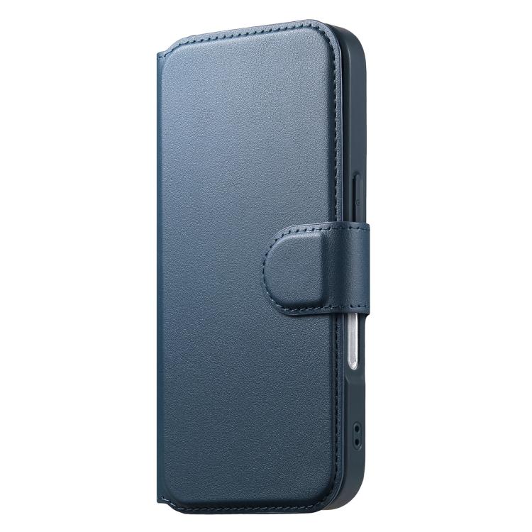 For iPhone 17 CaseNeo Finger Grip Strap MagSafe Leather Phone Case(Blue) by CaseNeo