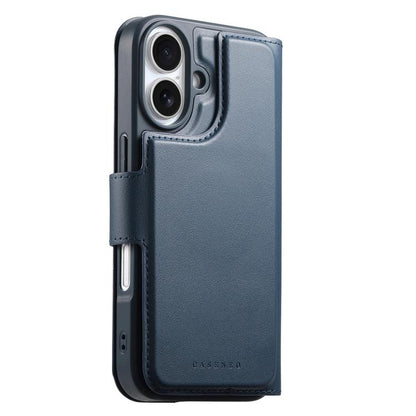 For iPhone 17 CaseNeo Finger Grip Strap MagSafe Leather Phone Case(Blue) by CaseNeo