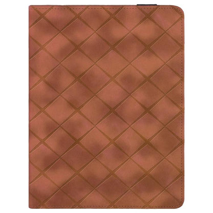 For iPad Air 13 2025 / 2024 / Pro 12.9 Rhombus Embossed Leather Smart Tablet Case(Brown) by bashfashion