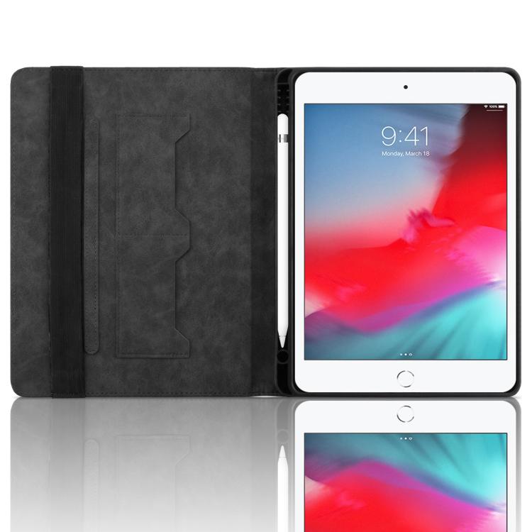 For iPad mini 5 / 4 / 3 / 2 / 1 Rhombus Embossed Leather Smart Tablet Case(Black) by bashfashion
