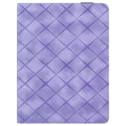 For Samsung Galaxy Tab A11+ / A9+ Rhombus Embossing Leather Tablet Case(Purple) by bashfashion