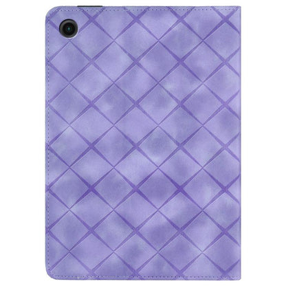For Samsung Galaxy Tab A11+ / A9+ Rhombus Embossing Leather Tablet Case(Purple) by bashfashion