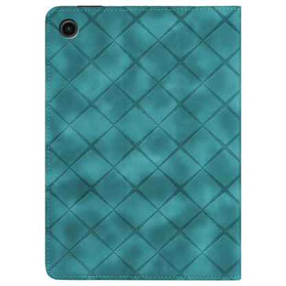 For Samsung Galaxy Tab A11+ / A9+ Rhombus Embossing Leather Tablet Case(Green) by bashfashion