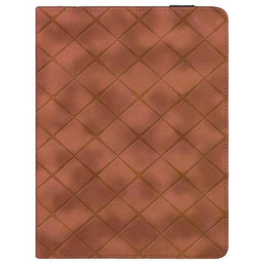 For Samsung Galaxy Tab A11 / A9 Rhombus Embossing Leather Tablet Case(Brown) by bashfashion