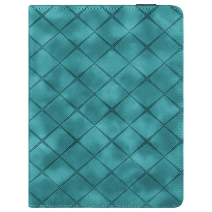 For Samsung Galaxy Tab A11 / A9 Rhombus Embossing Leather Tablet Case(Green) by bashfashion