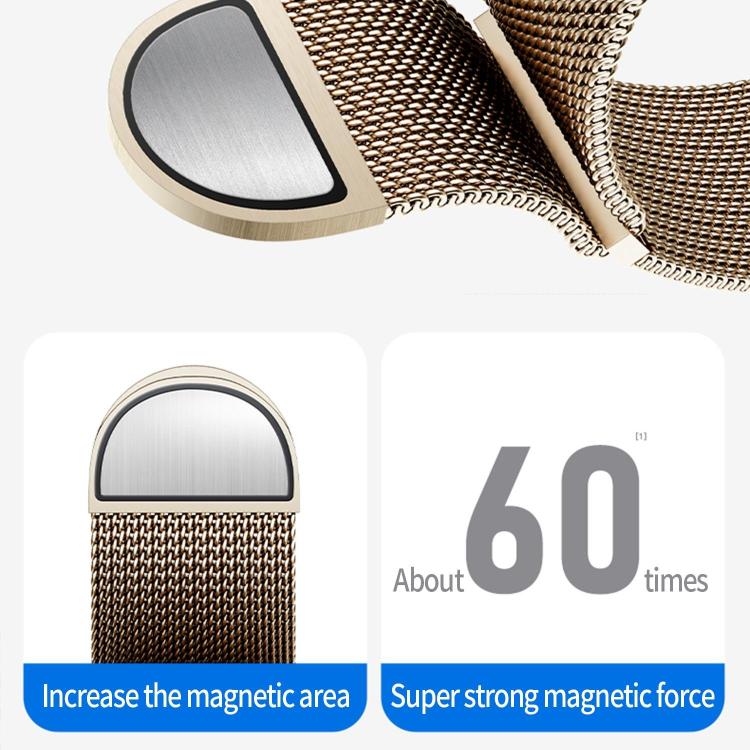 For Apple Watch 46mm / 49mm / 45mm / 44mm Kalebol Semi-circular Milanese Stainless Steel Strap(Gun Color) by Kalebol