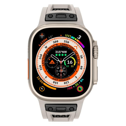 For Apple Watch 46mm / 49mm / 45mm / 44mm Kalebol Honeycomb TPU Black Mesh Strap(Starlight Black Net) by Kalebol