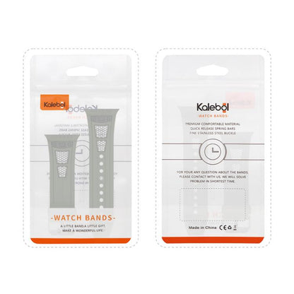 For Apple Watch 46mm / 49mm / 45mm / 44mm Kalebol Honeycomb TPU Black Mesh Strap(Orange Black Net) by Kalebol