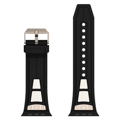 For Apple Watch 46mm / 49mm / 45mm / 44mm Kalebol Honeycomb TPU Titanium Mesh Strap(Black Titanium Net) by Kalebol