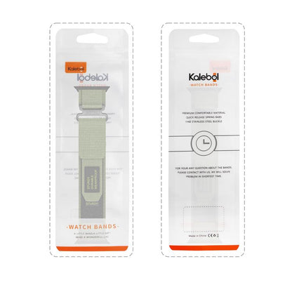 For Apple Watch 46mm / 49mm / 45mm / 44mm Kalebol Simple Two Section Nylon Strap(Army Green) by Kalebol