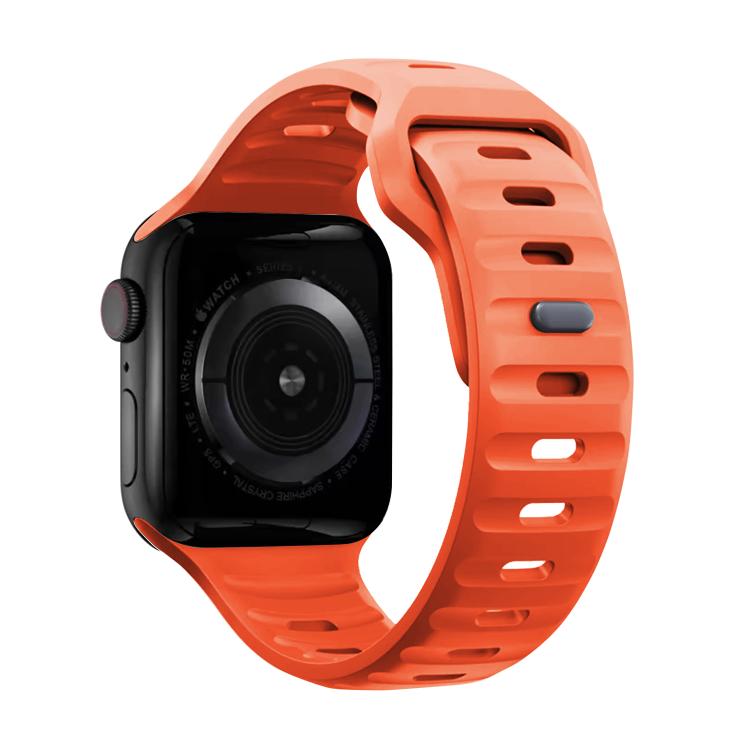 For Apple Watch 46mm / 49mm / 45mm / 44mm Kalebol Sport Silicone Strap(Orange) by Kalebol