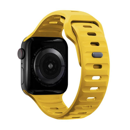 For Apple Watch 46mm / 49mm / 45mm / 44mm Kalebol Sport Silicone Strap(Yellow) by Kalebol