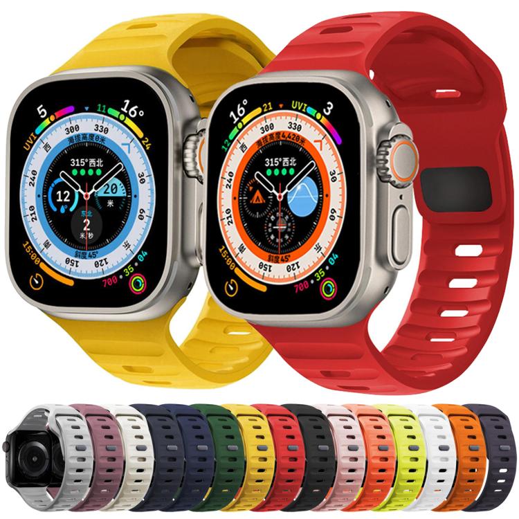 For Apple Watch 46mm / 49mm / 45mm / 44mm Kalebol Sport Silicone Strap(Orange) by Kalebol