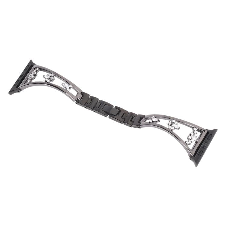 For Apple Watch 46mm / 49mm / 45mm / 44mm Kalebol Zirconia Watch Strap(Black) by Kalebol