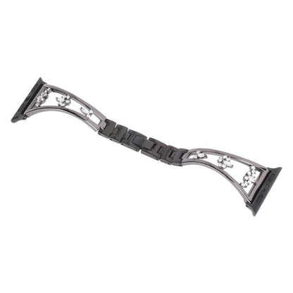 For Apple Watch 42mm / 41mm / 40mm / 38mm Kalebol Zirconia Watch Strap(Black) by Kalebol