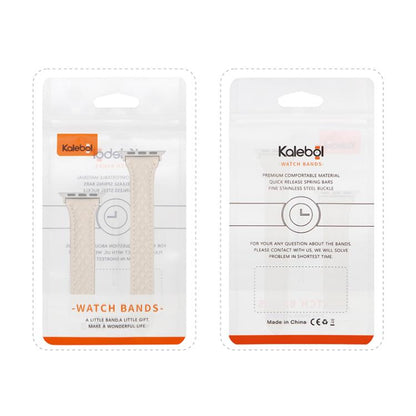 For Apple Watch 46mm / 49mm / 45mm / 44mm Kalebol Diamond Pattern Magnetic Buckle Leather Strap(Mud Grey) by Kalebol