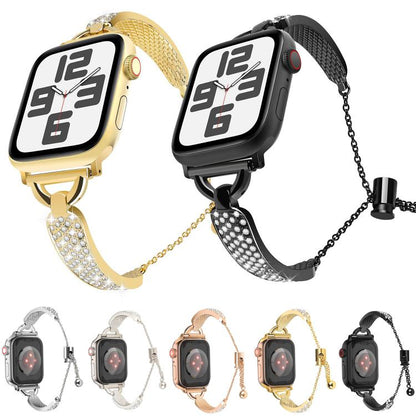 For Apple Watch 46mm / 49mm / 45mm / 44mm Kalebol Stone Curved Zinc Alloy Strap(Silver) by Kalebol