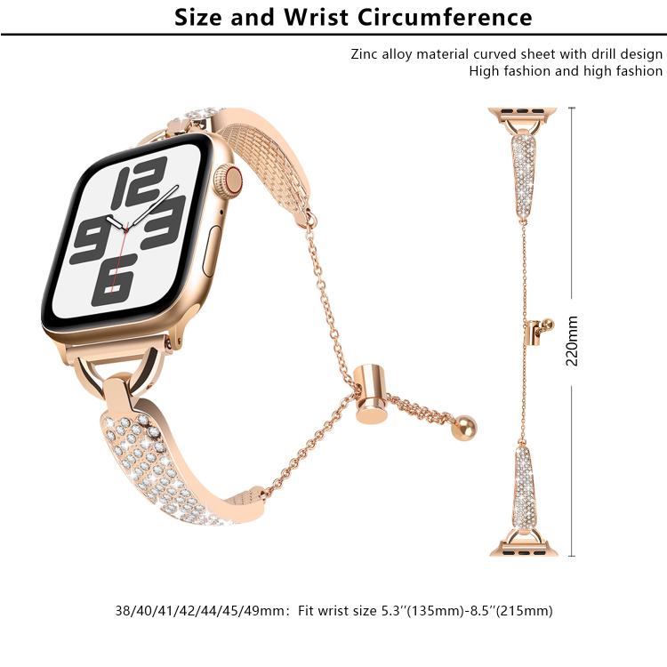 For Apple Watch 46mm / 49mm / 45mm / 44mm Kalebol Stone Curved Zinc Alloy Strap(Starlight) by Kalebol