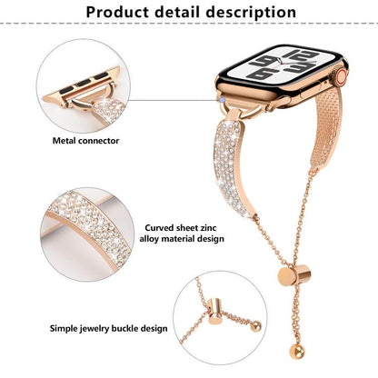 For Apple Watch 46mm / 49mm / 45mm / 44mm Kalebol Stone Curved Zinc Alloy Strap(Starlight) by Kalebol