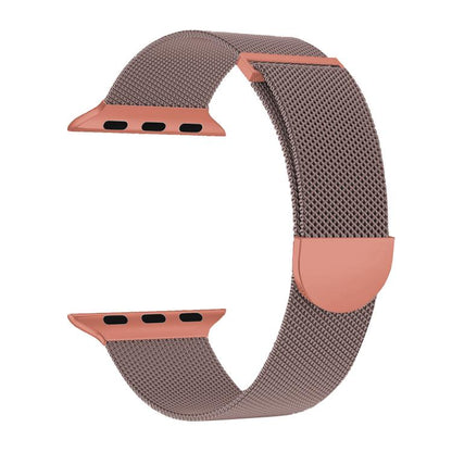 For Apple Watch 46mm / 49mm / 45mm / 44mm Kalebol Semi-round Tail Milan Stainless Steel Strap(Pink Orange) by Kalebol