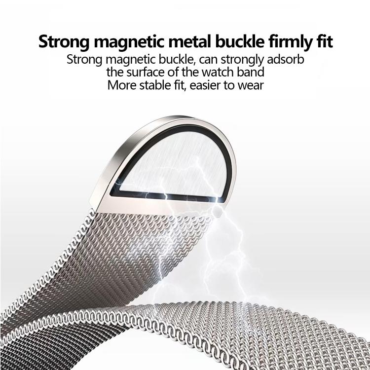 For Apple Watch 46mm / 49mm / 45mm / 44mm Kalebol Semi-round Tail Milan Stainless Steel Strap(Pink Orange) by Kalebol