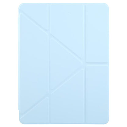 For iPad Air 2022 / 2020 10.9 ZGA Genre Series Y-Fold Leather Tablet Case with Pen Slot(Blue) by ZGA