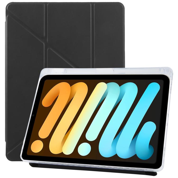 For iPad mini 6 / mini 2024 ZGA Genre Series Y-Fold Leather Tablet Case with Pen Slot(Black) by ZGA