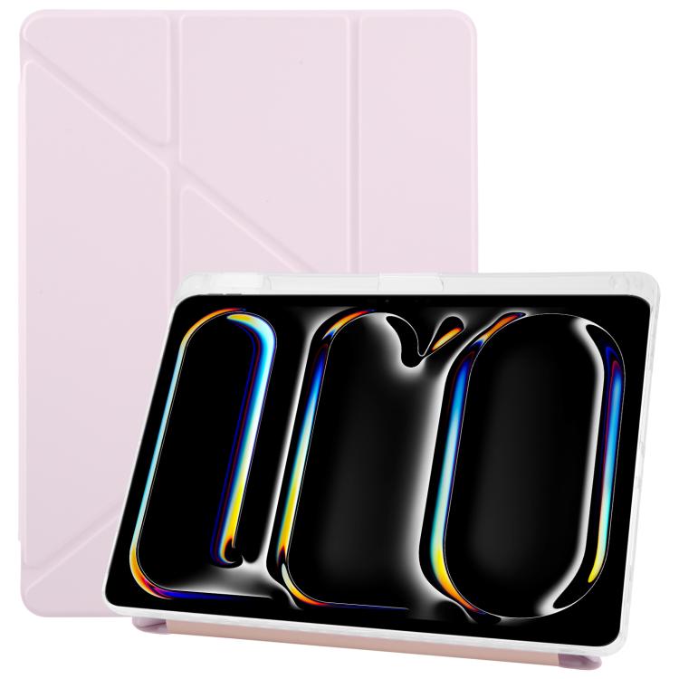 For iPad Pro 13 2025 / 2024 ZGA Genre Series Y-Fold Leather Tablet Case with Pen Slot(Pink) by ZGA