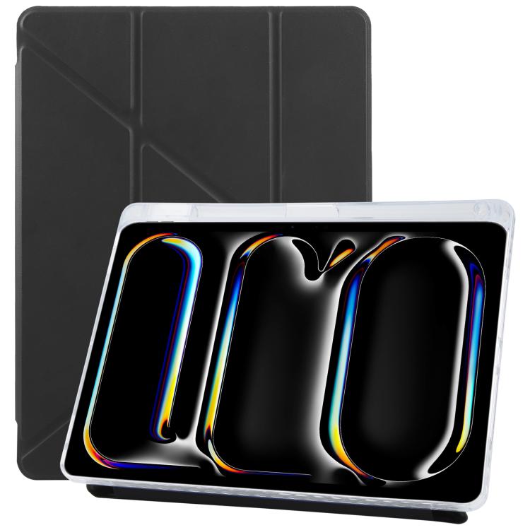 For iPad Pro 11 2025 / 2024 ZGA Genre Series Y-Fold Leather Tablet Case with Pen Slot(Black) by ZGA