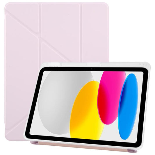 For iPad 2025 / 2022 ZGA Genre Series Y-Fold Leather Tablet Case with Pen Slot(Pink) by ZGA