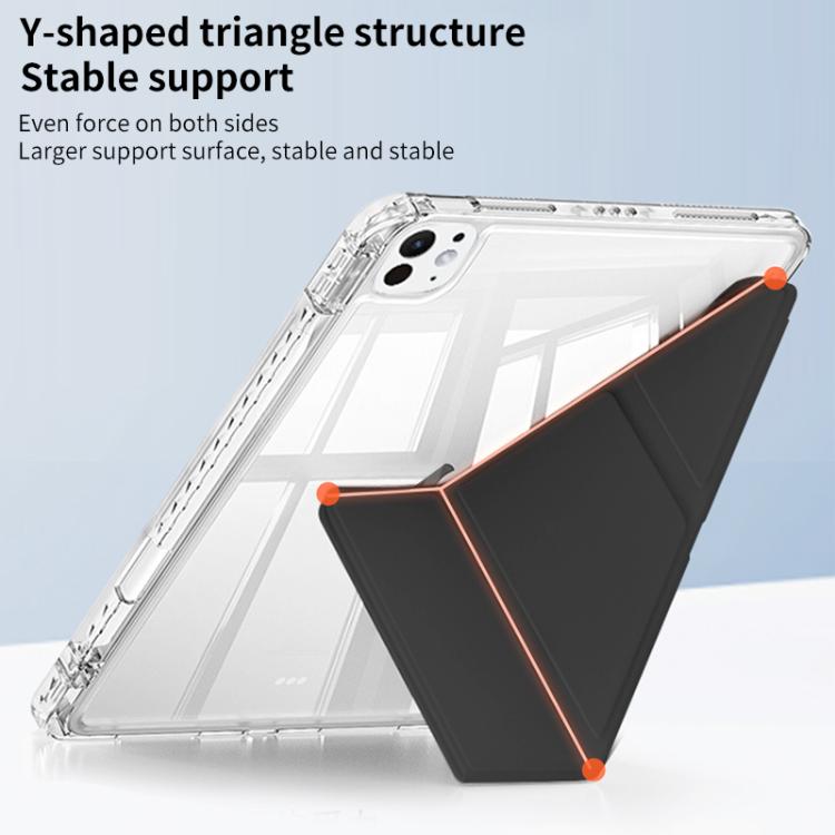 For iPad mini 6 / mini 2024 ZGA Genre Series Y-Fold Leather Tablet Case with Pen Slot(Black) by ZGA