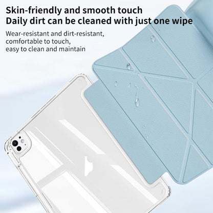 For iPad Air 2022 / 2020 10.9 ZGA Genre Series Y-Fold Leather Tablet Case with Pen Slot(Blue) by ZGA