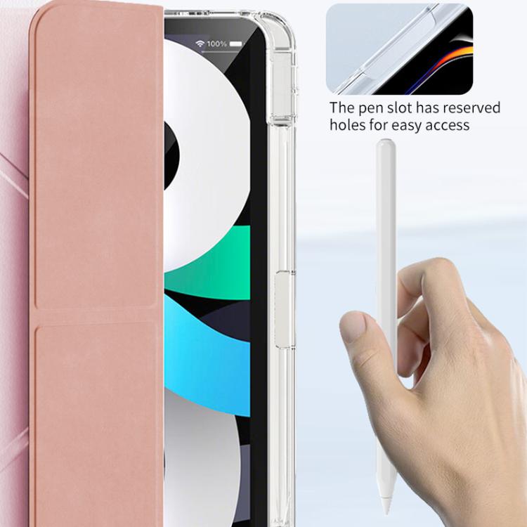 For iPad mini 6 / mini 2024 ZGA Genre Series Y-Fold Leather Tablet Case with Pen Slot(Pink) by ZGA