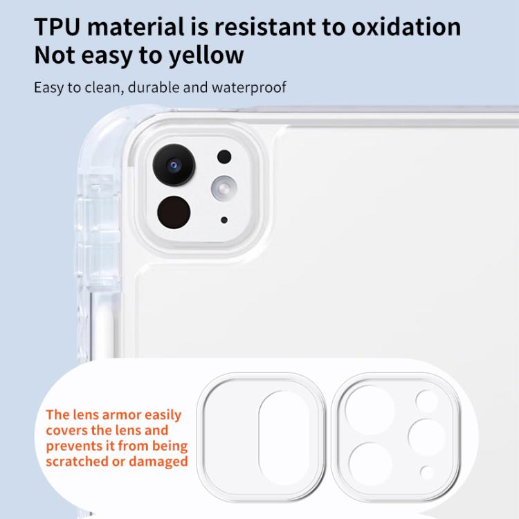 For iPad Air 13 2025 / 2024 / Pro 12.9 ZGA Genre Series Y-Fold Leather Tablet Case with Pen Slot(Blue) by ZGA