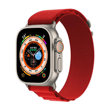 For Apple Watch 46mm / 49mm / 45mm / 44mm Kalebol Aline Nylon Loop Watch Band(Red) by Kalebol