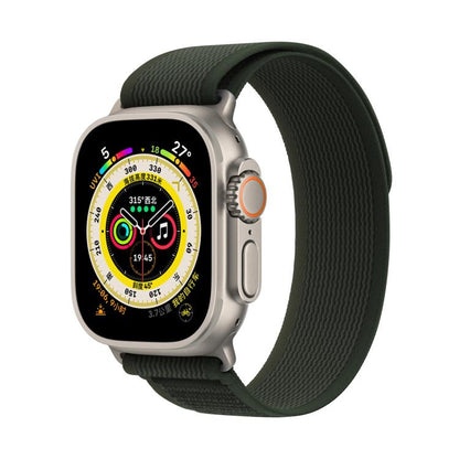 For Apple Watch 46mm / 49mm / 45mm / 44mm Kalebol Wild Track Loop Nylon Watch Band(Army Green) by Kalebol