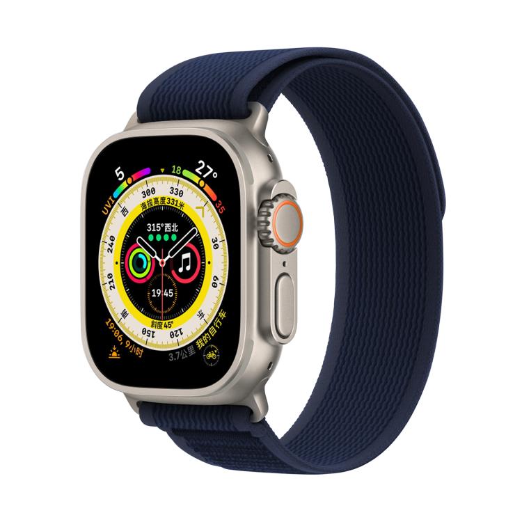 For Apple Watch 46mm / 49mm / 45mm / 44mm Kalebol Wild Track Loop Nylon Watch Band(Midnight Blue) by Kalebol