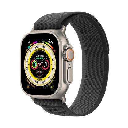 For Apple Watch 42mm / 41mm / 40mm / 38mm Kalebol Wild Track Loop Nylon Watch Band(Black+Grey) by Kalebol