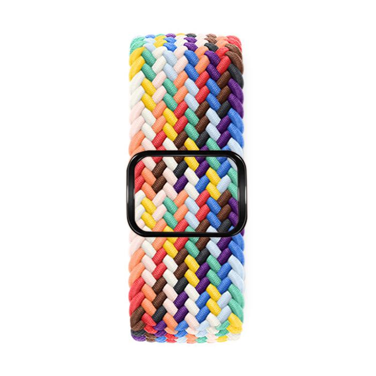 For Apple Watch 46mm / 49mm / 45mm / 44mm Kalebol Eight Buckle Nylon Braided Watch Band(Rainbow) by Kalebol