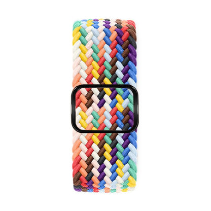 For Apple Watch 46mm / 49mm / 45mm / 44mm Kalebol Eight Buckle Nylon Braided Watch Band(Rainbow) by Kalebol
