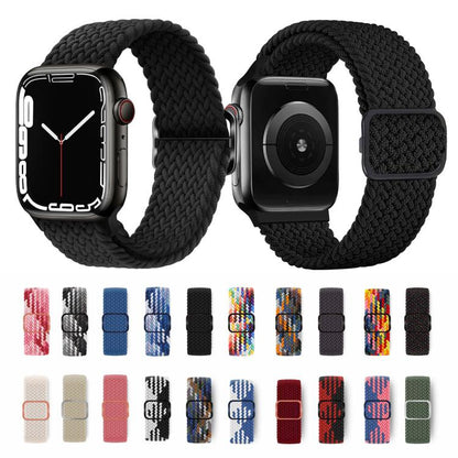 For Apple Watch 46mm / 49mm / 45mm / 44mm Kalebol Eight Buckle Nylon Braided Watch Band(Blueberry) by Kalebol