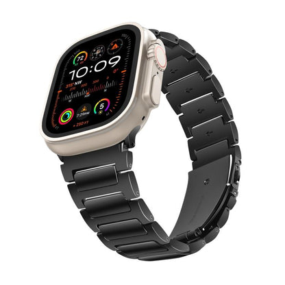 For Apple Watch 46mm / 49mm / 45mm / 44mm Kalebol Tooling Metal Zinc Alloy Watch Band(Black) by Kalebol