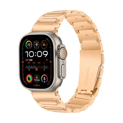 For Apple Watch 46mm / 49mm / 45mm / 44mm Kalebol Tooling Metal Zinc Alloy Watch Band(Rose Gold) by Kalebol
